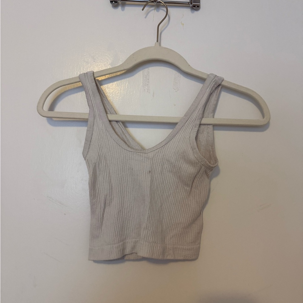 Out from Under Women's White Ribbed Tank Top